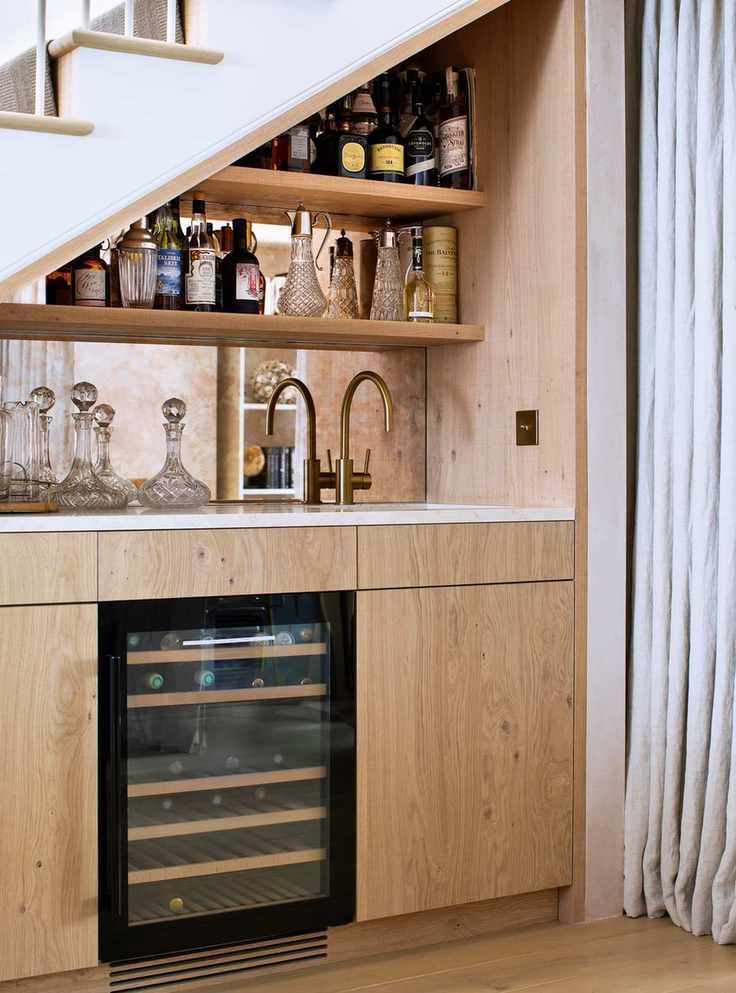 Home bar under the stairs