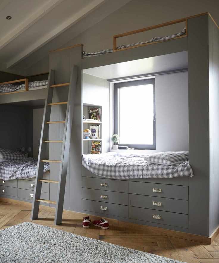 Kids bedroom with efficient space usage