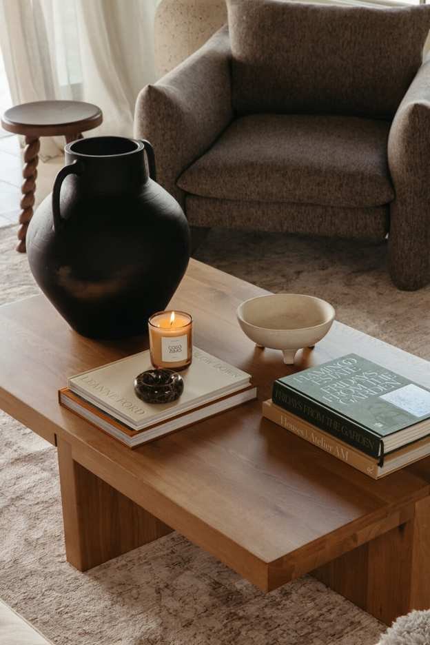 Austin Home Living Room - coffee table styling