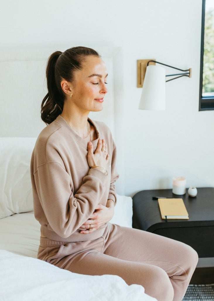 Megan Roup practicing breathwork