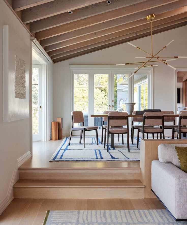 neutral color palette modern dining space