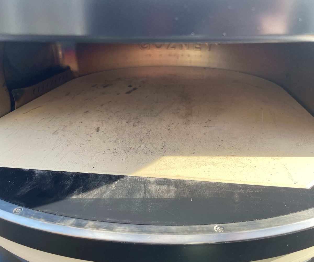 Scratched base of the Gozney Arc