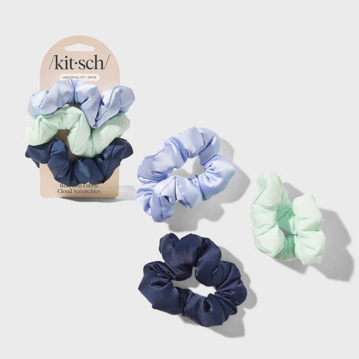 Garden Bouquet Cloud Scrunchies Set: 3-Piece Hair Tie Collection
