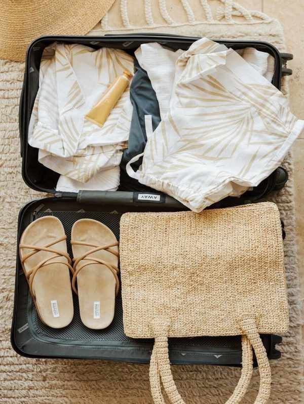 Packing a travel capsule wardrobe.