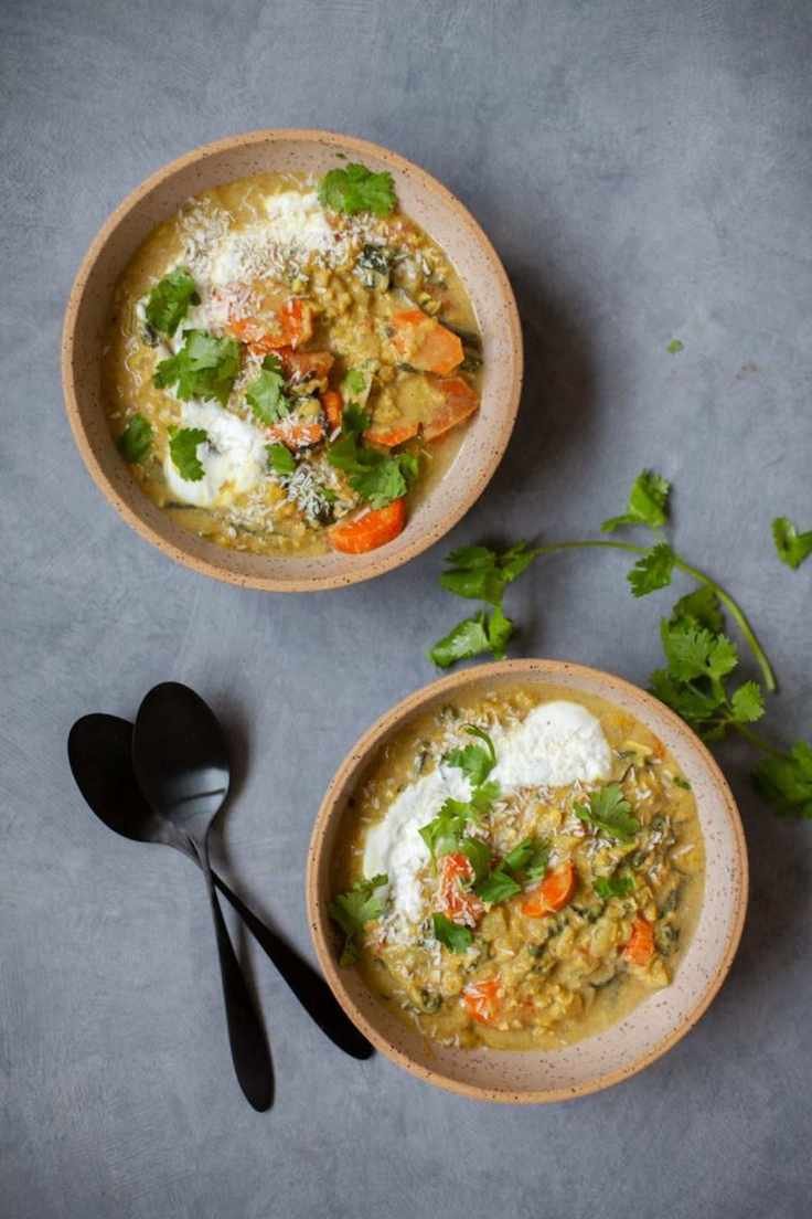 Delicious Coconut Curry Red Lentil Soup Loaded With Protein