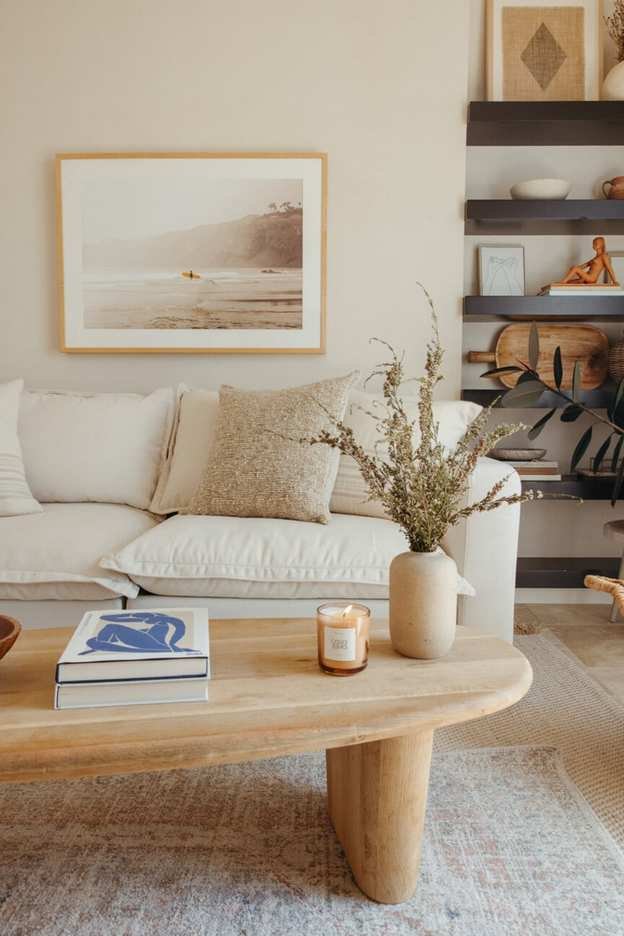 Cozy White Couch Living Room Design