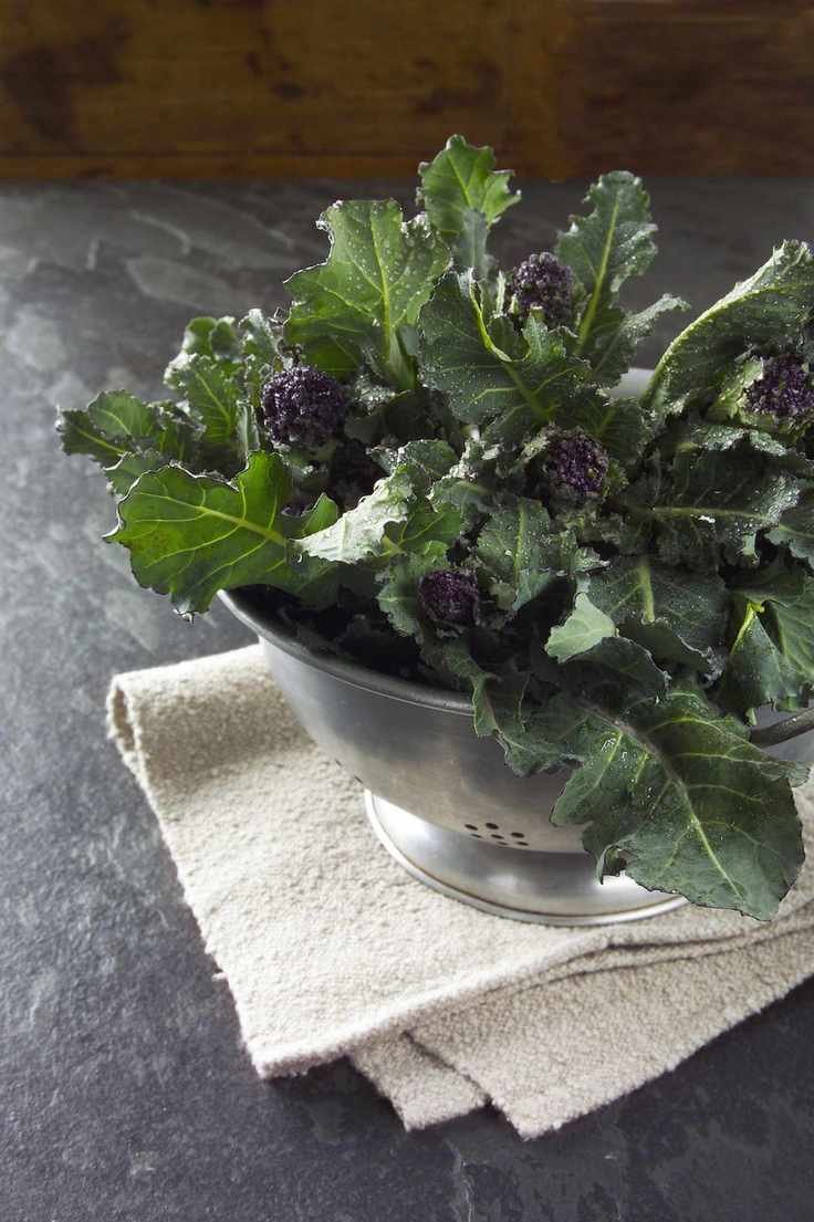 broccoli in a colander