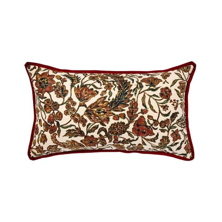 Jacobean Floral Throw Pillow