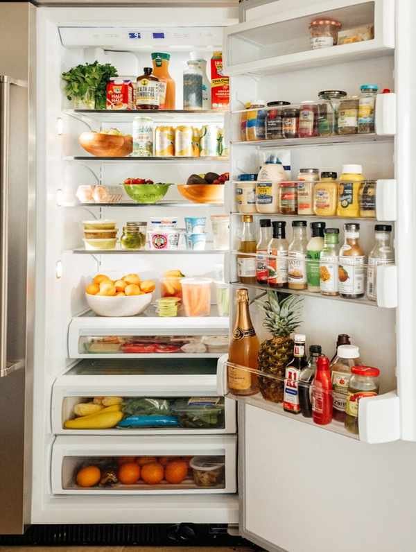 Fridge organization zones