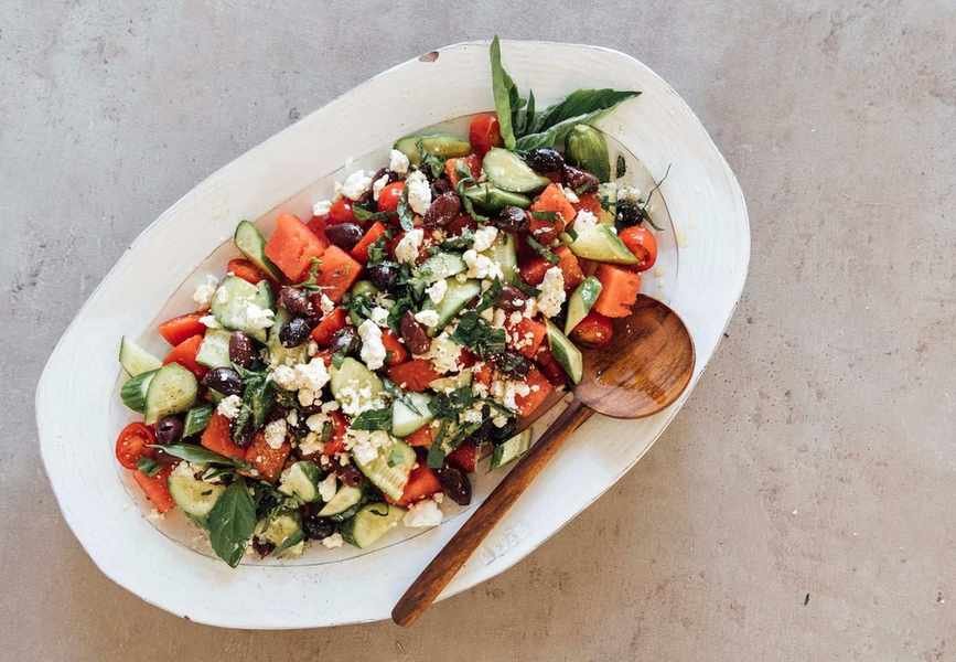 Watermelon Chopped Greek Salad: Your No-Cook Summer Delight