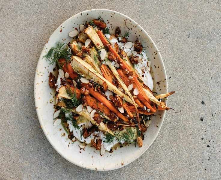 Savor These Charred Carrots with Honey-Lime Yogurt and Almonds