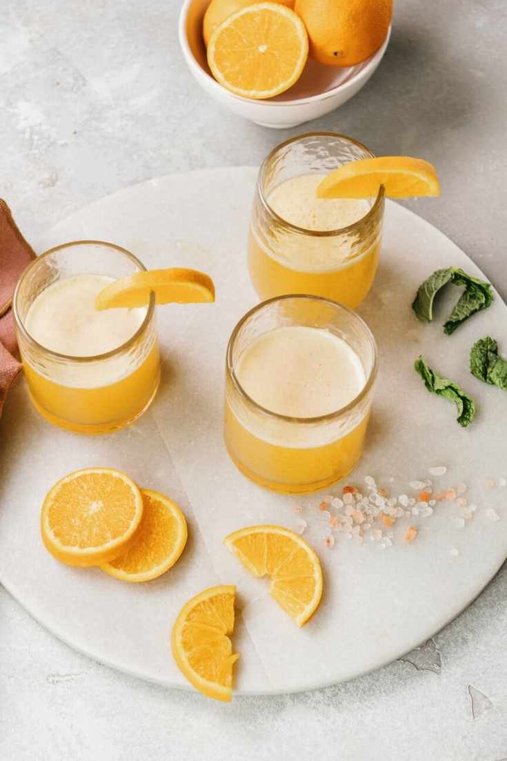 Glasses of adrenal cocktail.