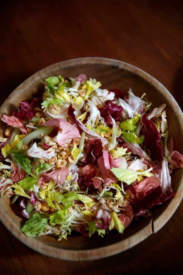 Chicory Salad with Hazelnuts and Meyer Lemon Vinaigrette