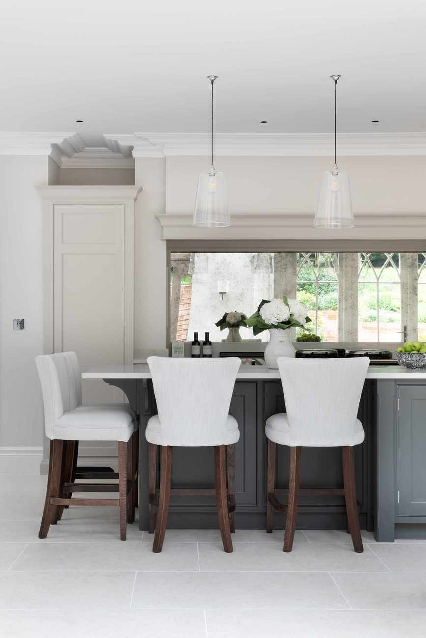 White porcelain kitchen floor tiles