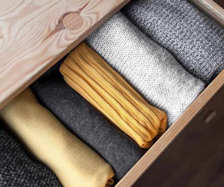 Organized clothes using the file folding method