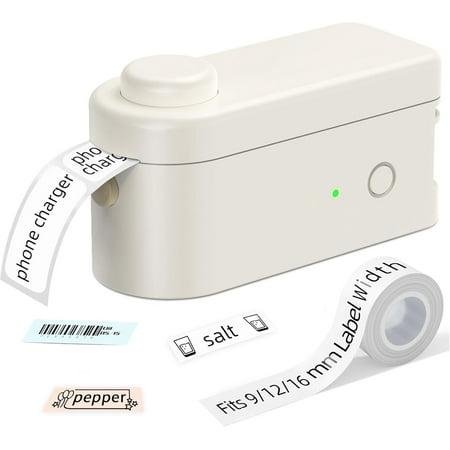 Makeid Label Maker Machine With Tape - Portable & Rechargeable Label Makers With Built-In Cutter, .63" Waterproof Tape - Wireless Label Printer Compatible With Android & Ios Devices