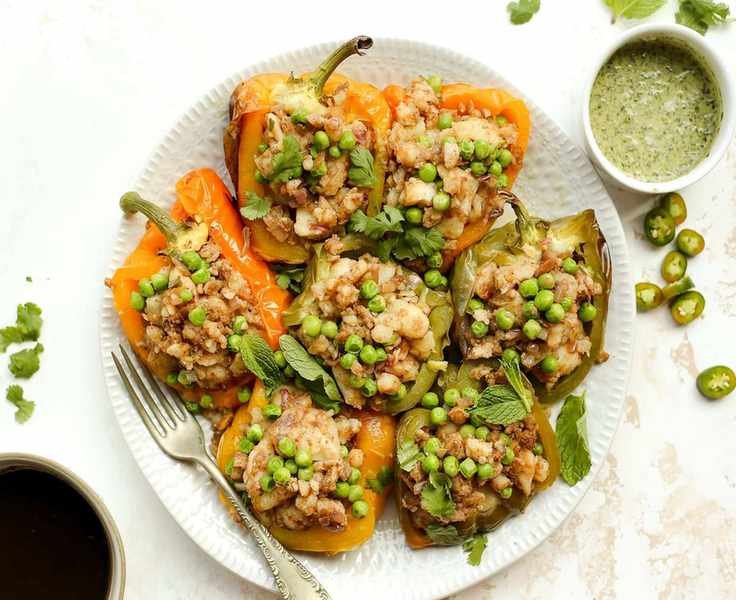 Samosa-Stuffed Bell Peppers: A Flavorful Weeknight Meal