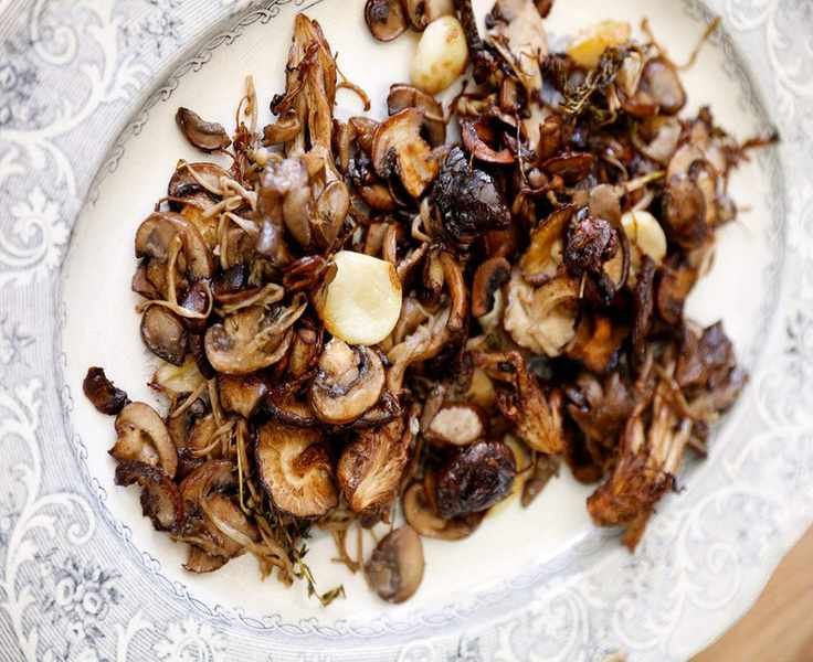 Savory Roasted Mushrooms with Thyme and Smoked Salt